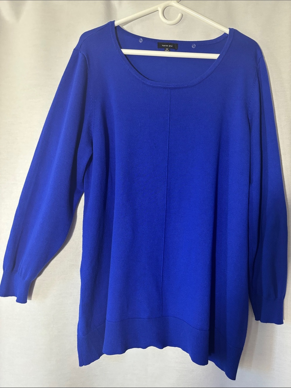 Verve Ami Scoop Neck Sweater in Cobalt Blue